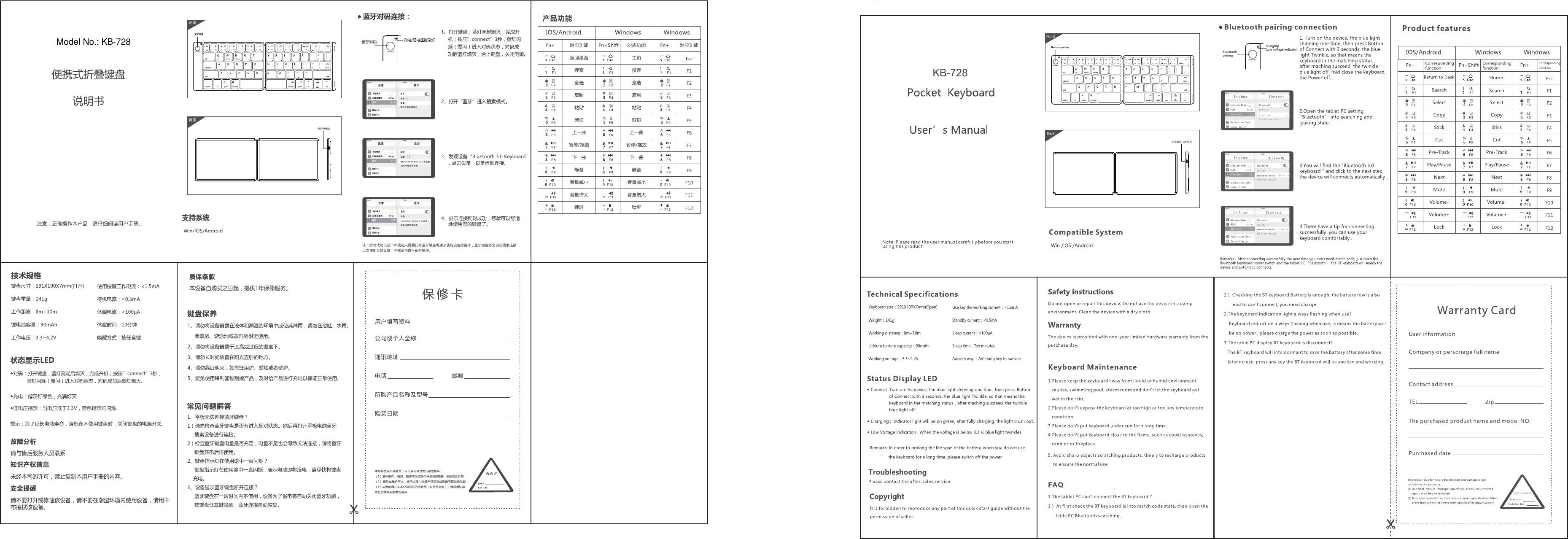 KB-728Model No.: KB-728