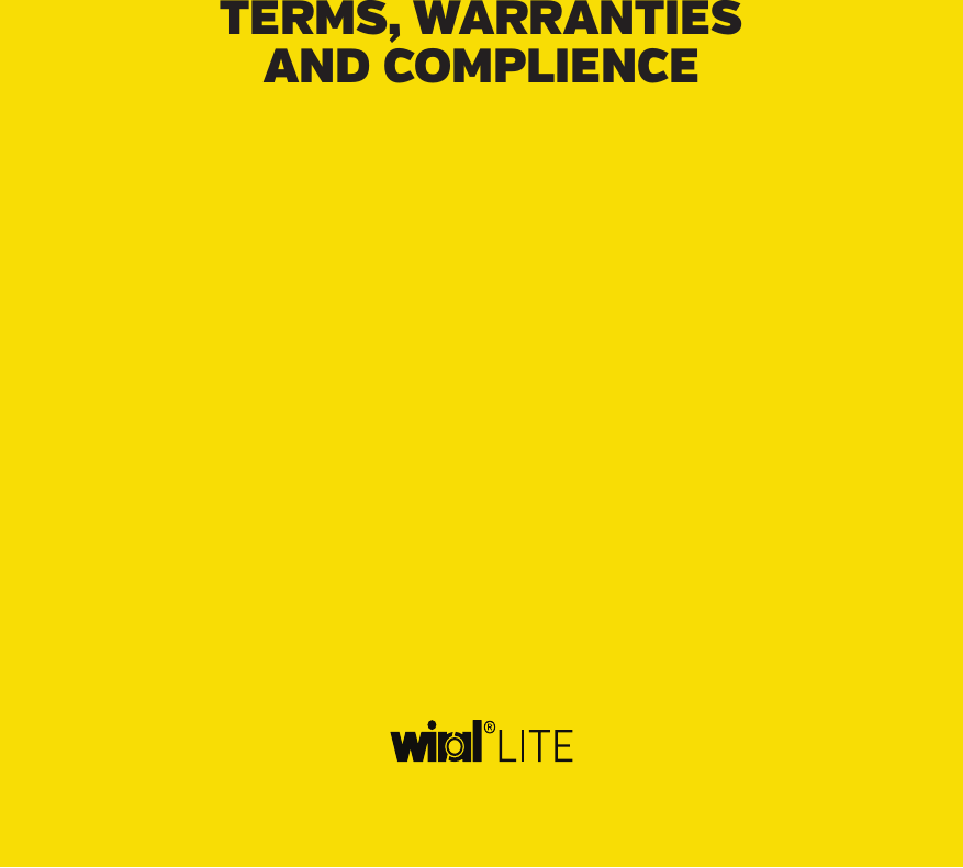 TERMS, WARRANTIES AND COMPLIENCE