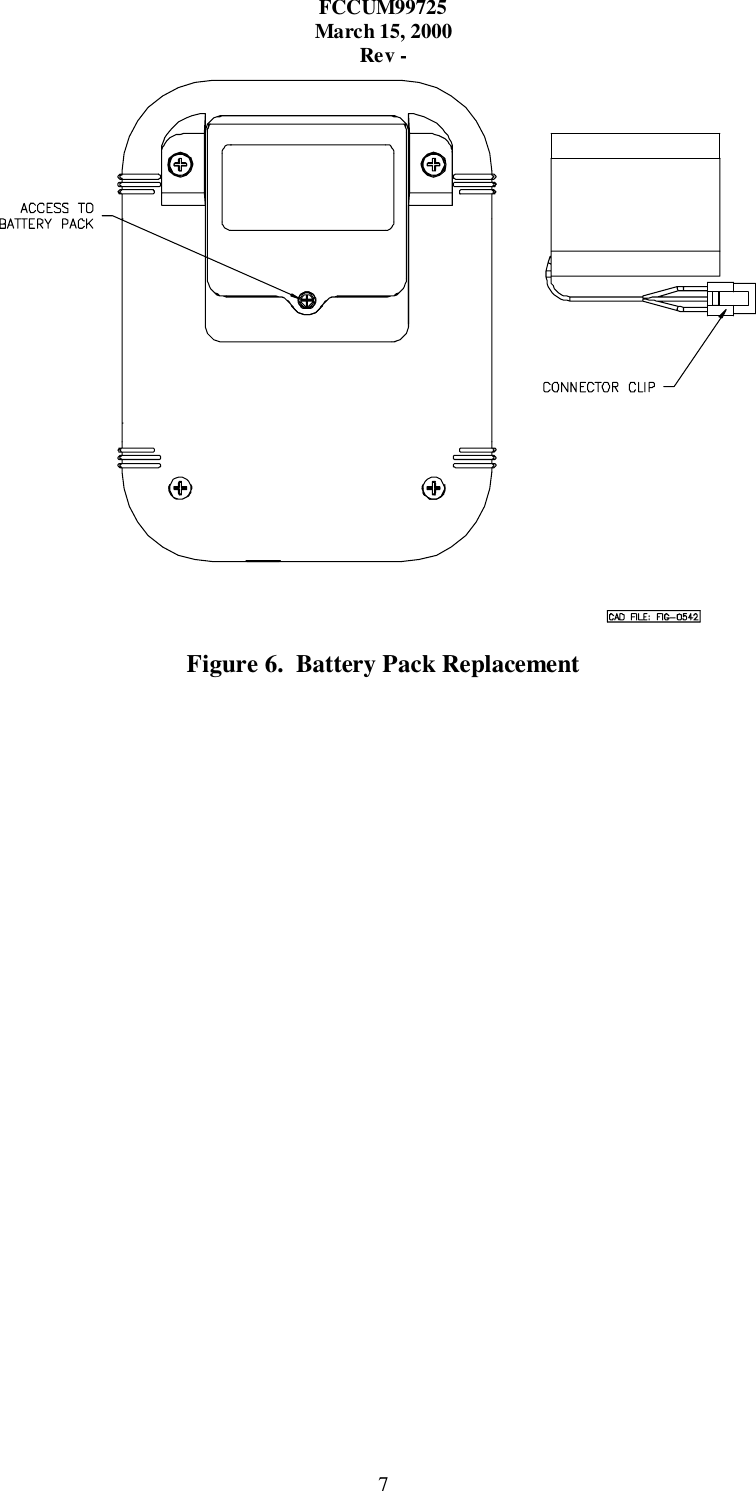 FCCUM99725March 15, 2000Rev -7Figure 6.  Battery Pack Replacement