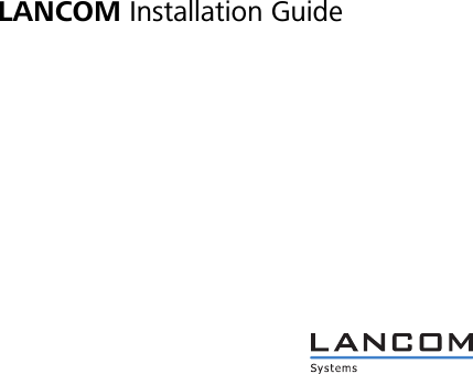 LANCOM Installation Guide