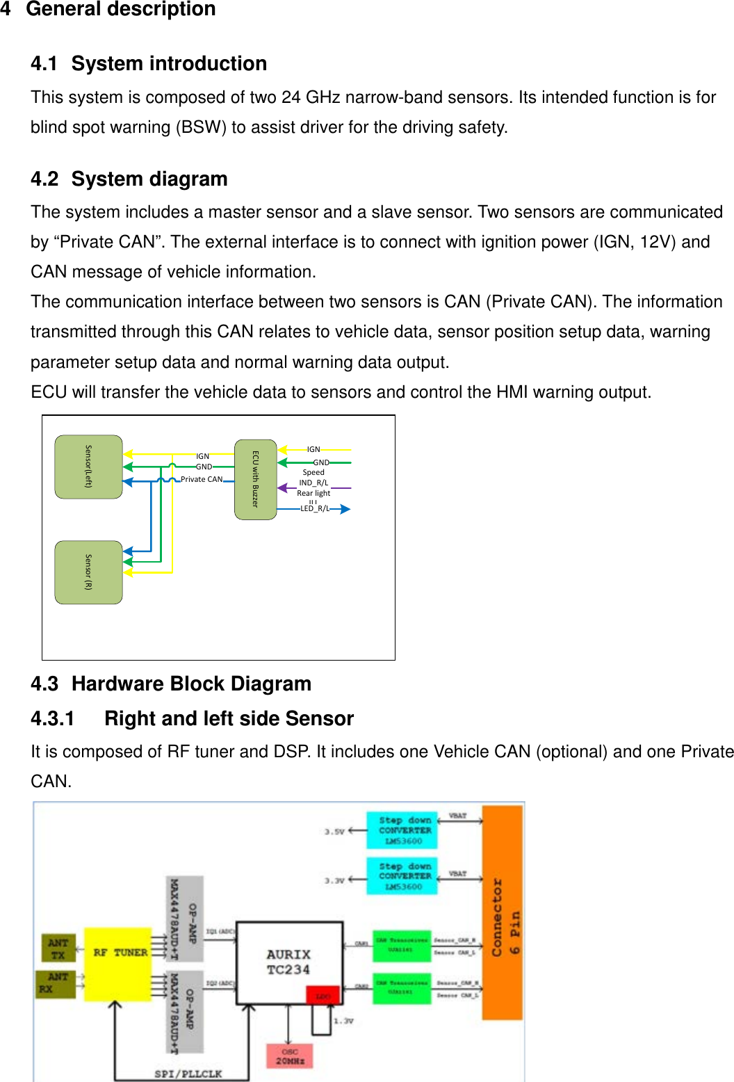 Page 4 of Wistron NeWeb RI03 Blind Spot Warning (BSW) and Rear Cross Traffic Alert (RCTA) radar sensor. User Manual