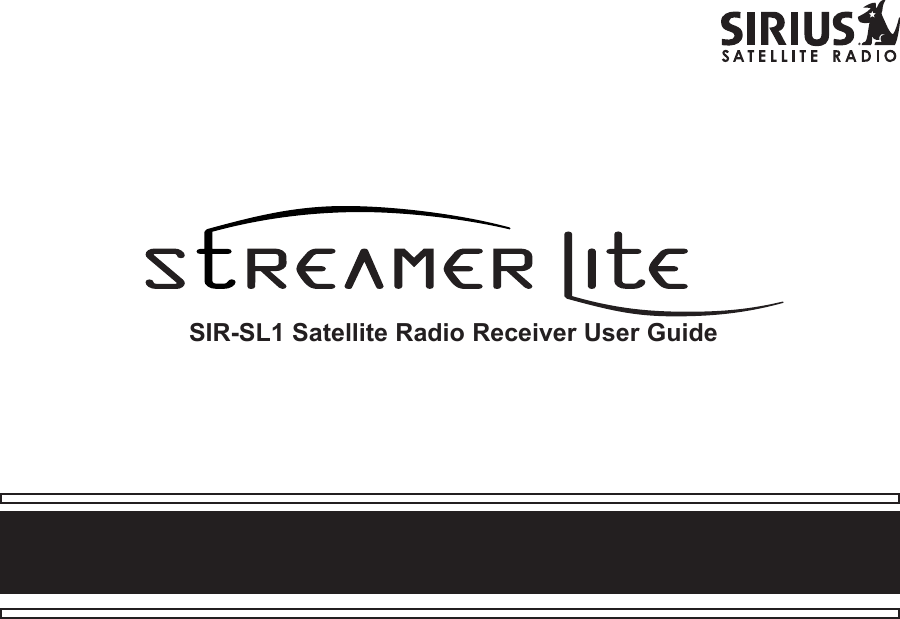 SIR-SL1 Satellite Radio Receiver User Guide