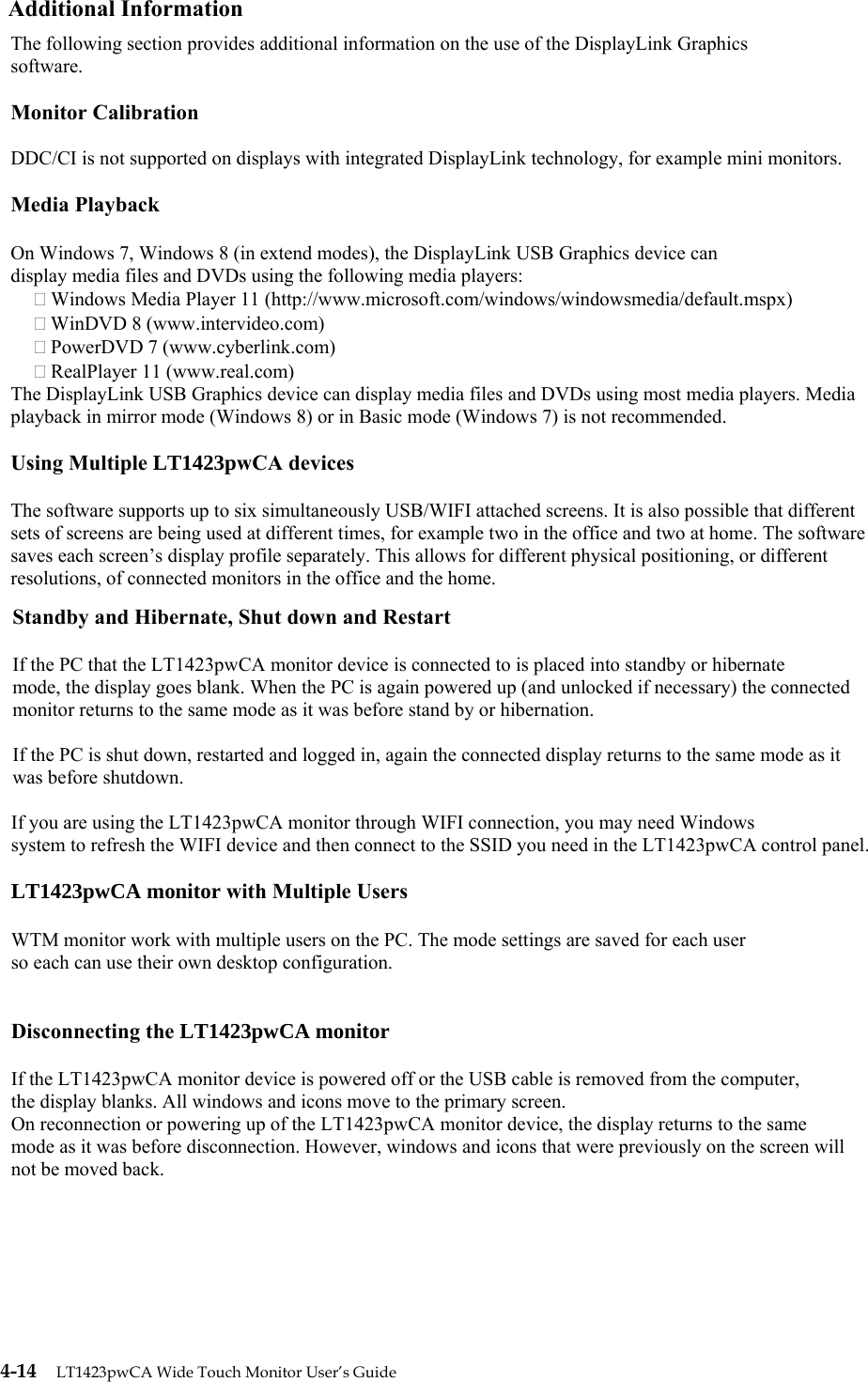 Page 37 of Wistron LT1423PWCA LCD Monitor User Manual TempConfidential  LT1423pwCA  UserMan Update