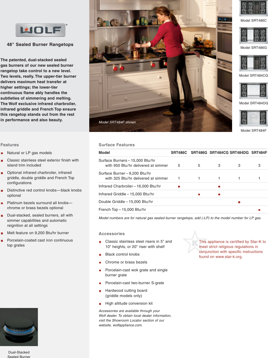 Page 1 of 2 - Wolf Wolf-48-Sealed-Burner-Rangetops-Srt484Cg-Users-Manual- QR_2 SRT48  Wolf-48-sealed-burner-rangetops-srt484cg-users-manual