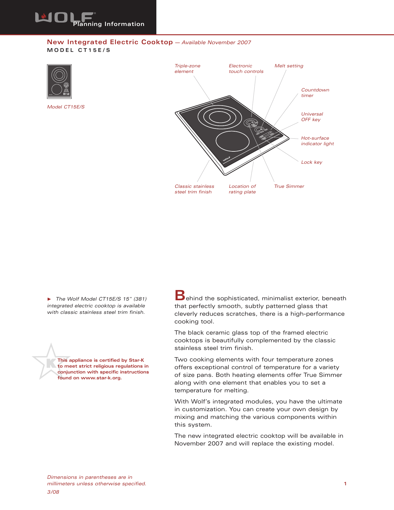 Page 1 of 6 - Wolf Wolf-Ct15E-S-Users-Manual- Web CT15E  Wolf-ct15e-s-users-manual