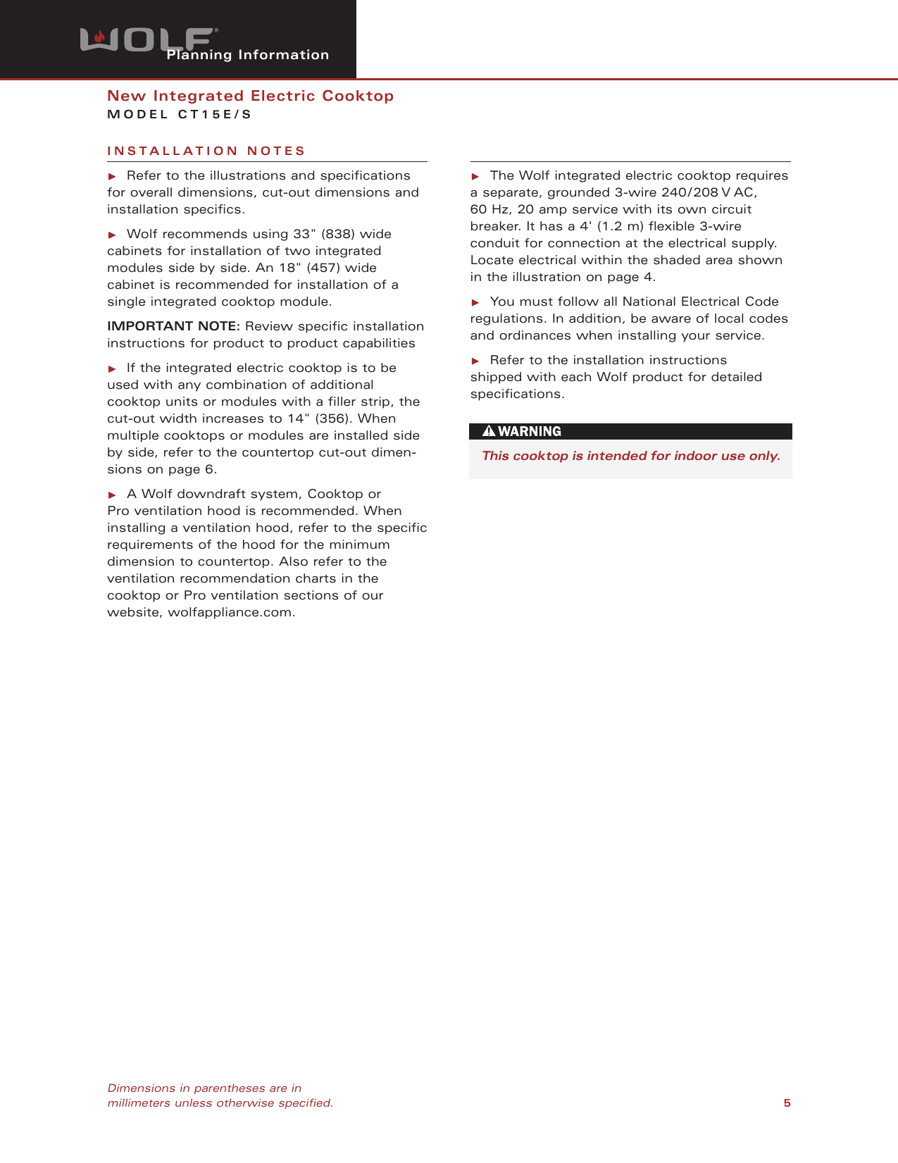 Page 5 of 6 - Wolf Wolf-Ct15E-S-Users-Manual- Web CT15E  Wolf-ct15e-s-users-manual