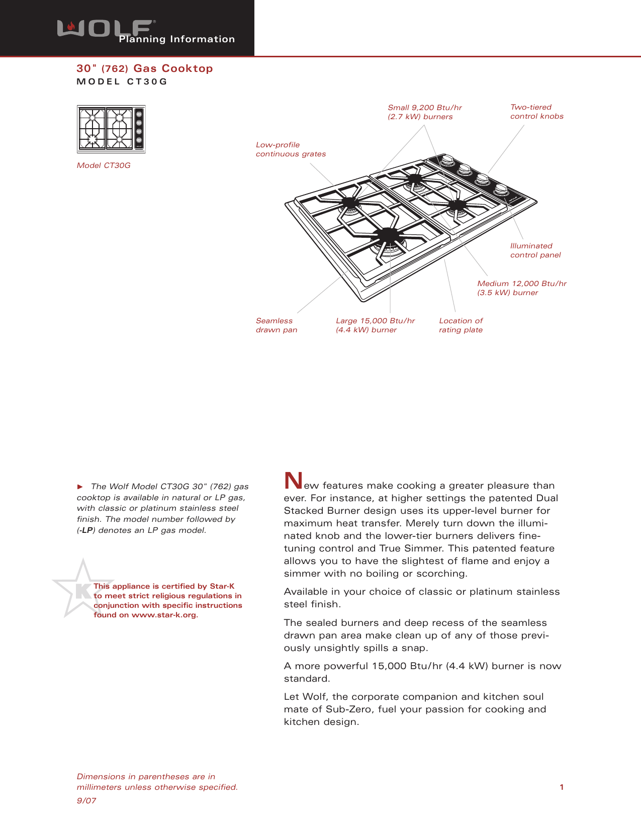 Page 1 of 7 - Wolf Wolf-Ct30G-Users-Manual-  Wolf-ct30g-users-manual