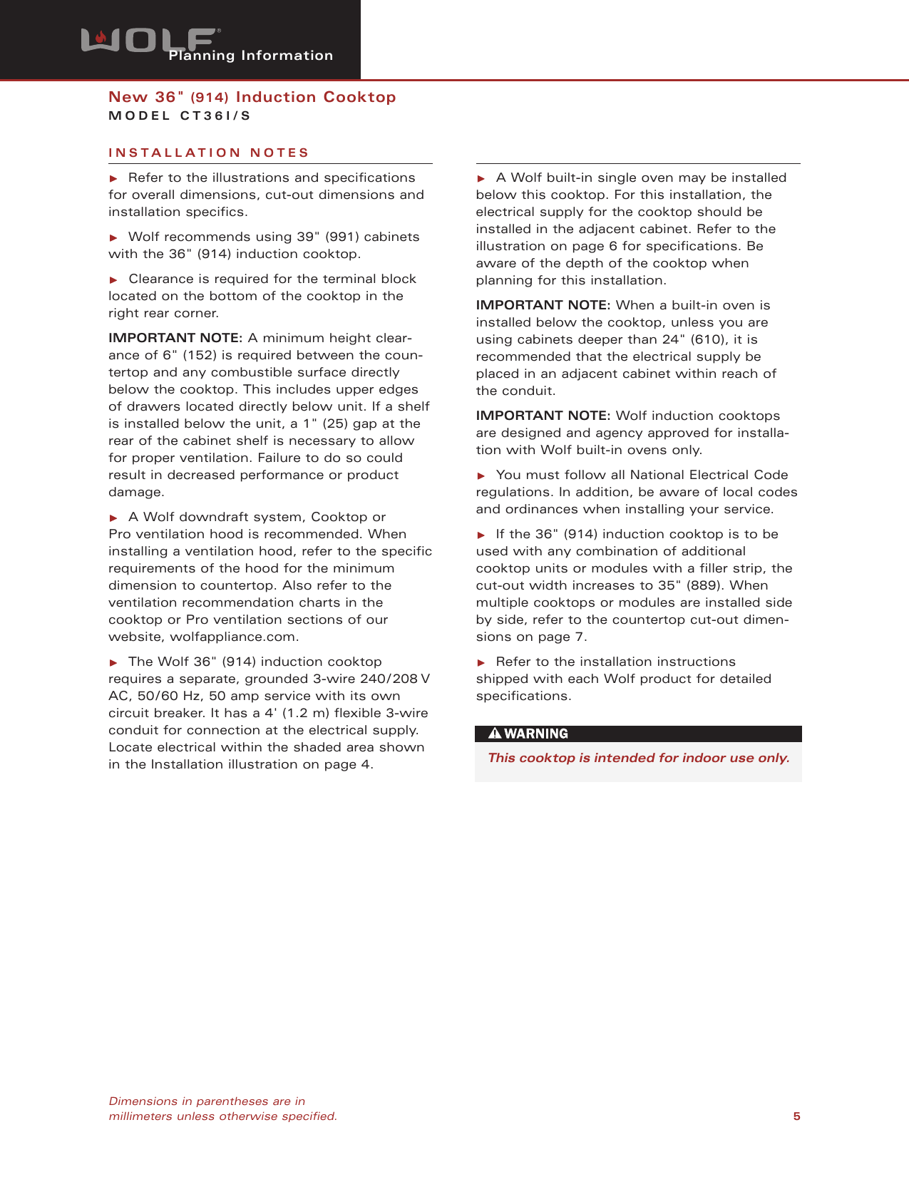 Page 5 of 7 - Wolf Wolf-Ct36I-S-Users-Manual-  Wolf-ct36i-s-users-manual