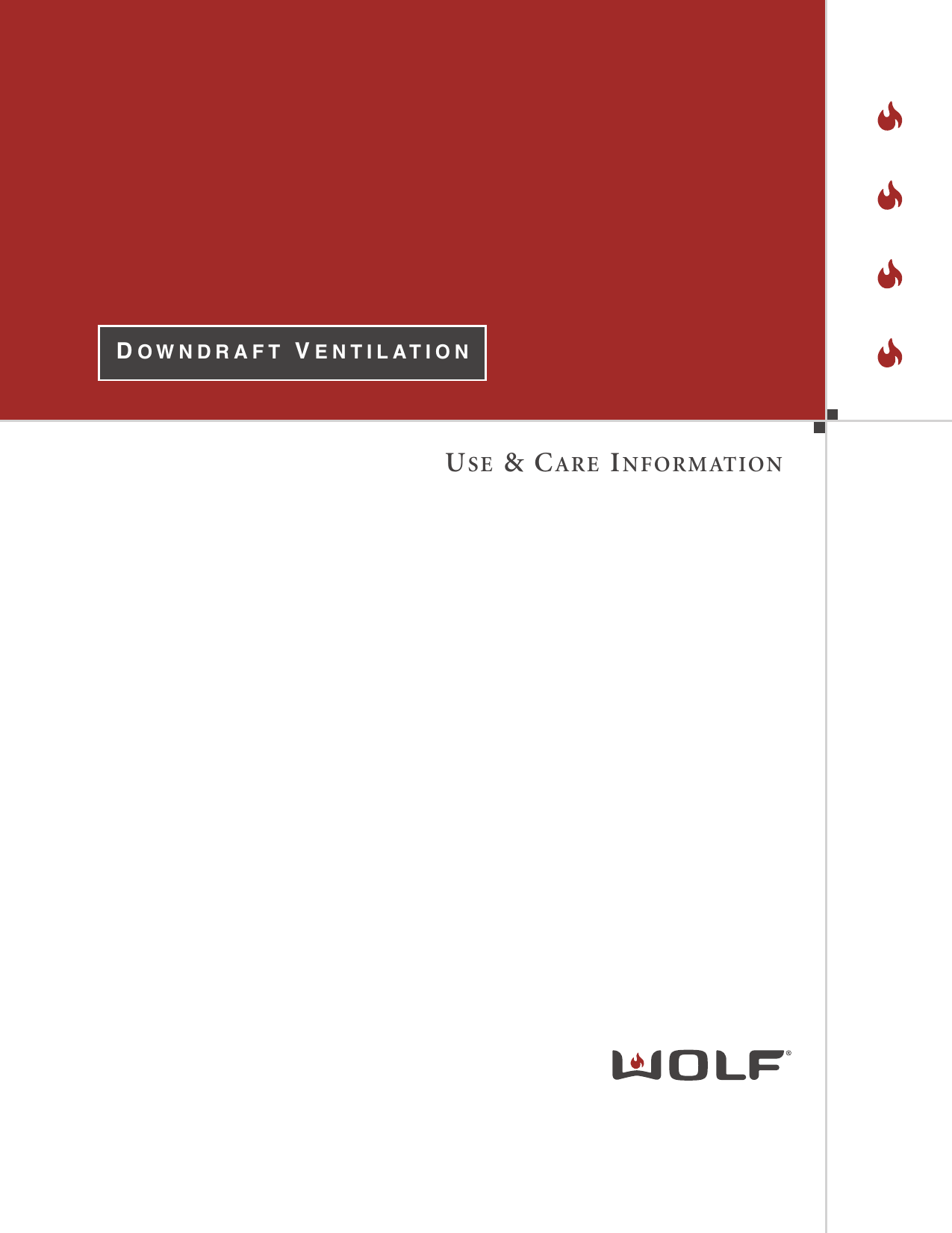 Page 1 of 12 - Wolf Wolf-Down-Ventilation-Users-Manual- UCI  Wolf-down-ventilation-users-manual