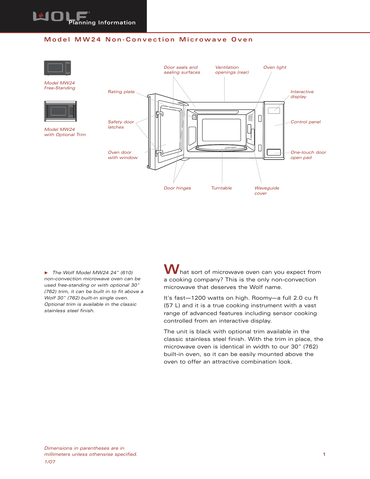 Page 1 of 6 - Wolf Wolf-Mw24-Users-Manual- Web MW24 Microwave_v6  Wolf-mw24-users-manual