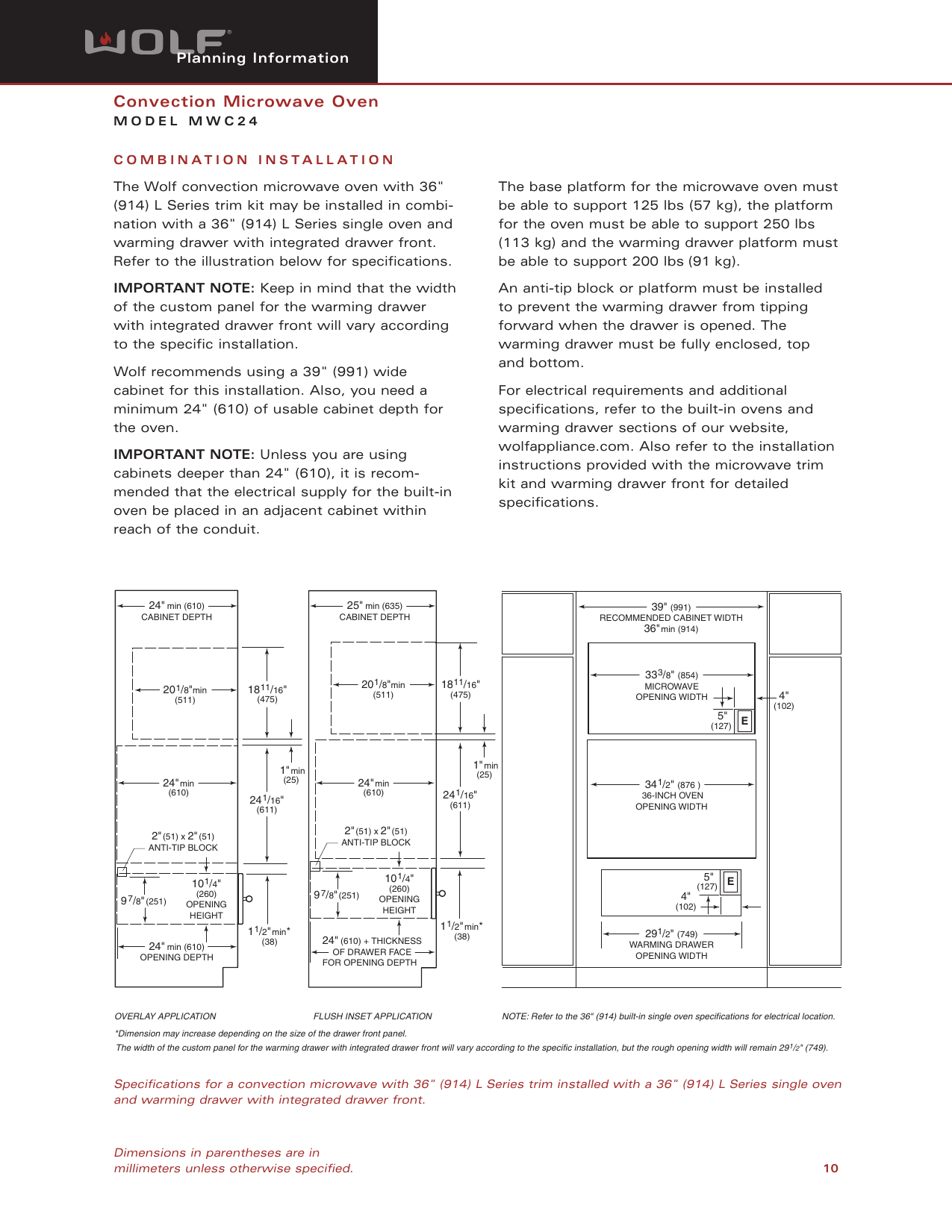 Page 10 of 10 - Wolf Wolf-Mwc24-Dimensions- ManualsLib - Makes It Easy To Find Manuals Online!  Wolf-mwc24-dimensions