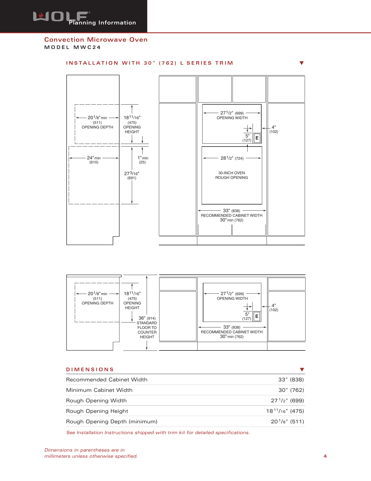Page 4 of 10 - Wolf Wolf-Mwc24-Dimensions- ManualsLib - Makes It Easy To Find Manuals Online!  Wolf-mwc24-dimensions