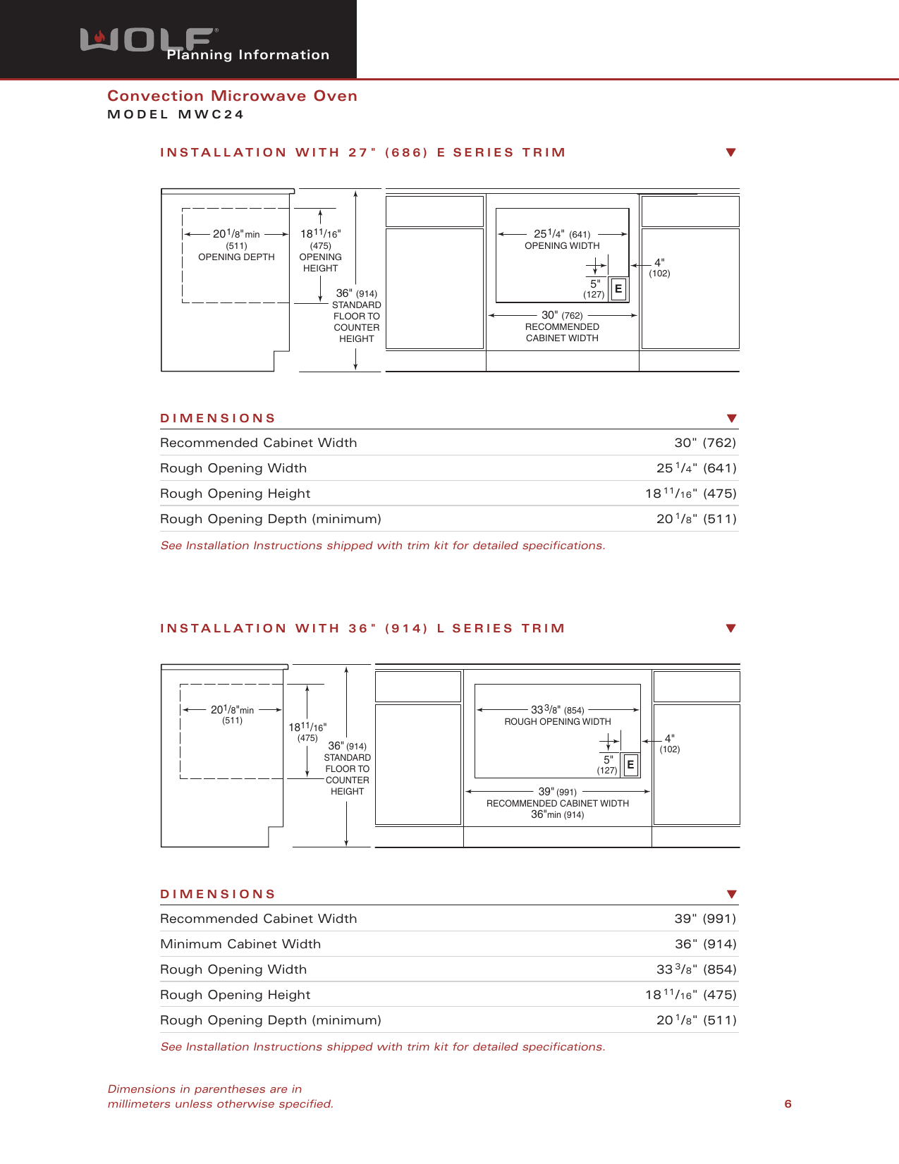 Wolf Mwc24 Dimensions ManualsLib Makes It Easy To Find Manuals Online!