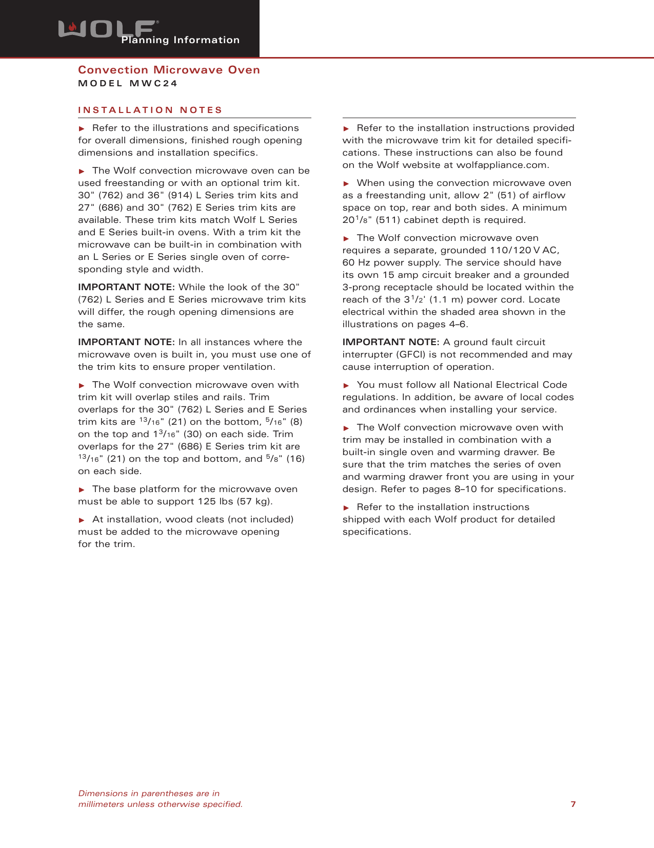 Page 7 of 10 - Wolf Wolf-Mwc24-Dimensions- ManualsLib - Makes It Easy To Find Manuals Online!  Wolf-mwc24-dimensions