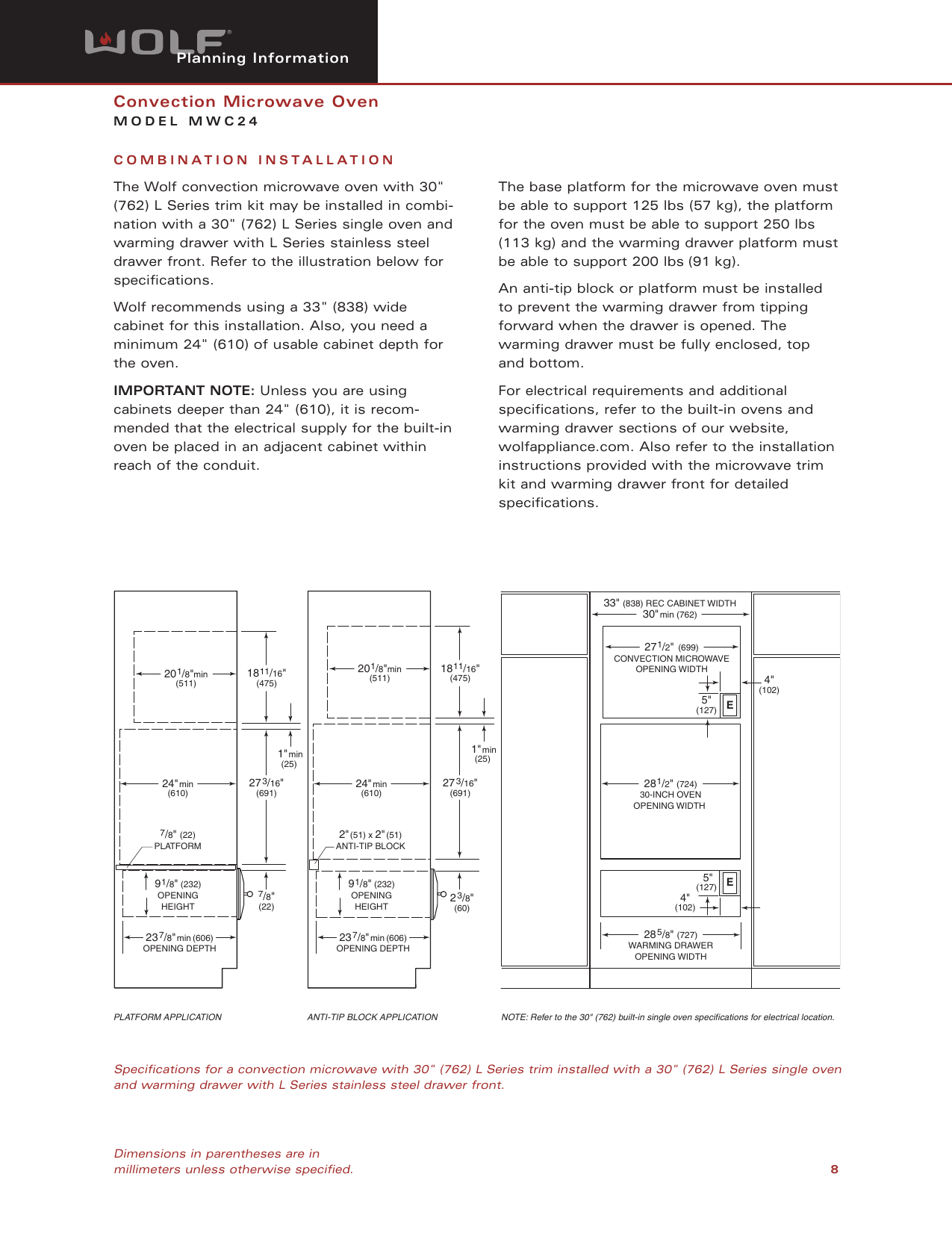 Page 8 of 10 - Wolf Wolf-Mwc24-Dimensions- ManualsLib - Makes It Easy To Find Manuals Online!  Wolf-mwc24-dimensions