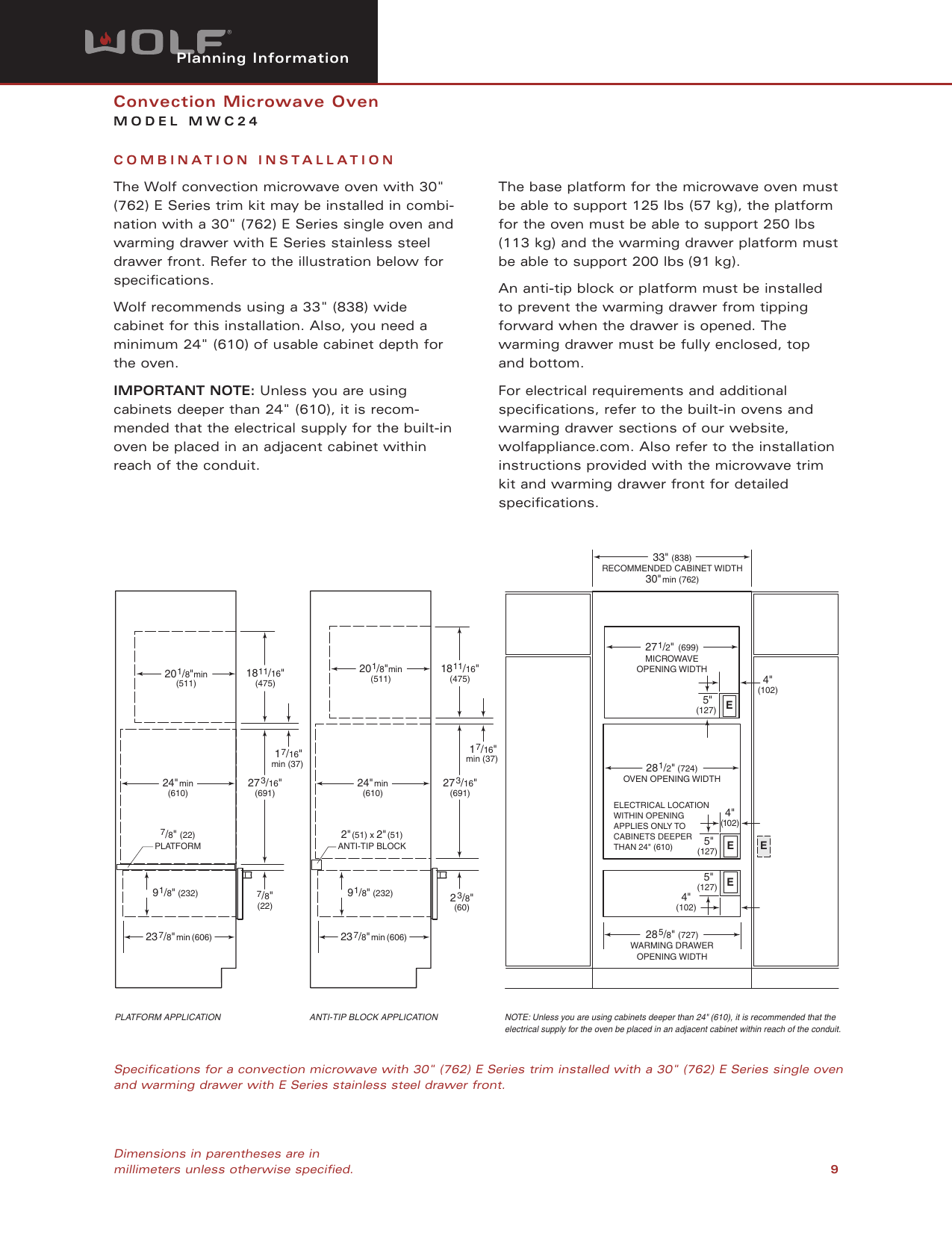 Page 9 of 10 - Wolf Wolf-Mwc24-Dimensions- ManualsLib - Makes It Easy To Find Manuals Online!  Wolf-mwc24-dimensions