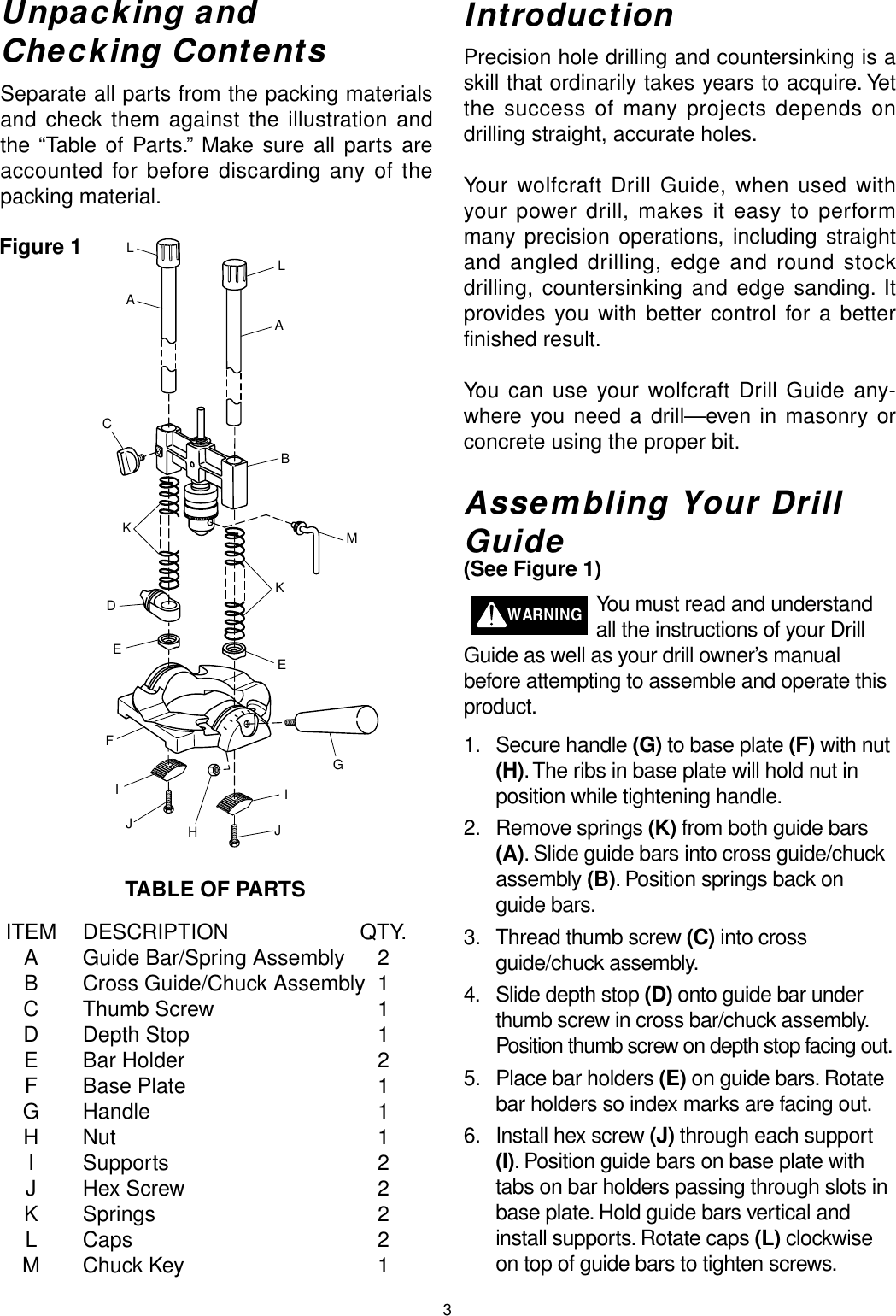 Page 3 of 12 - Wolfcraft Wolfcraft-4525-Users-Manual- RTD10000193AA Com  Wolfcraft-4525-users-manual