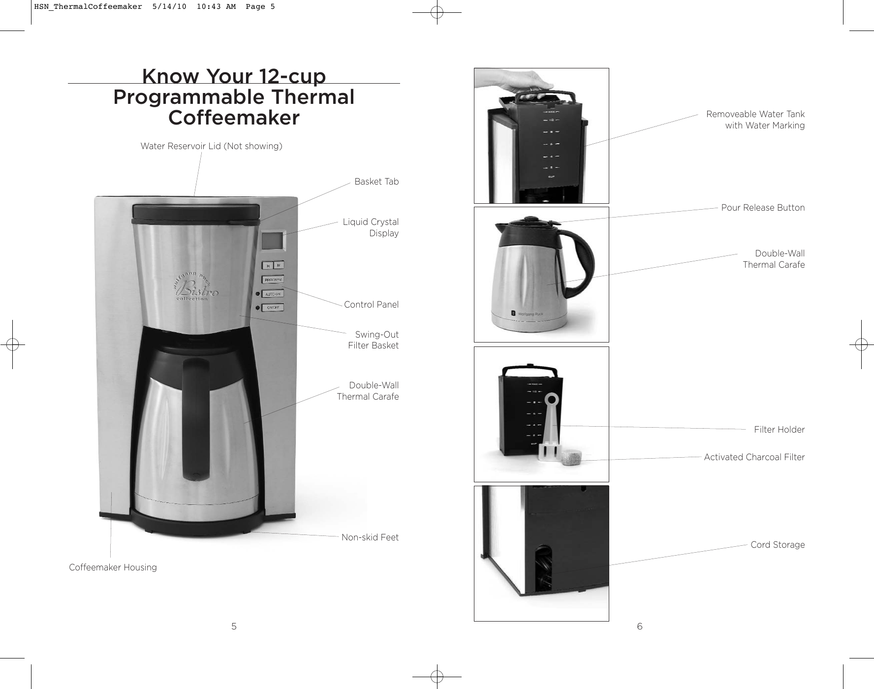 Page 4 of 12 - Wolfgang-Puck Wolfgang-Puck-Wolfgang-Puck-Coffeemaker--Bcm00020-Users-Manual- HSN_ThermalCoffeemaker  Wolfgang-puck-wolfgang-puck-coffeemaker--bcm00020-users-manual