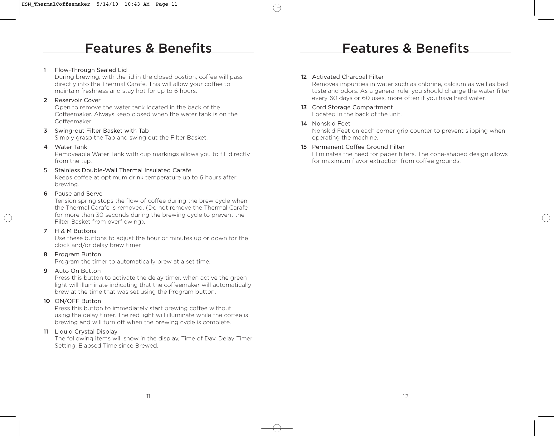 Page 7 of 12 - Wolfgang-Puck Wolfgang-Puck-Wolfgang-Puck-Coffeemaker--Bcm00020-Users-Manual- HSN_ThermalCoffeemaker  Wolfgang-puck-wolfgang-puck-coffeemaker--bcm00020-users-manual