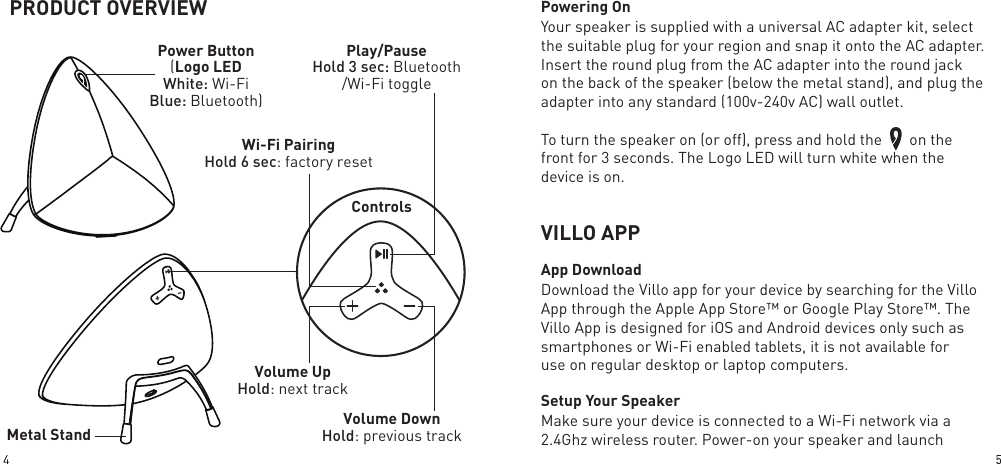 Page 4 of Wonders Technology 000W3 WiFi Bluetooth Speaker User Manual Manual