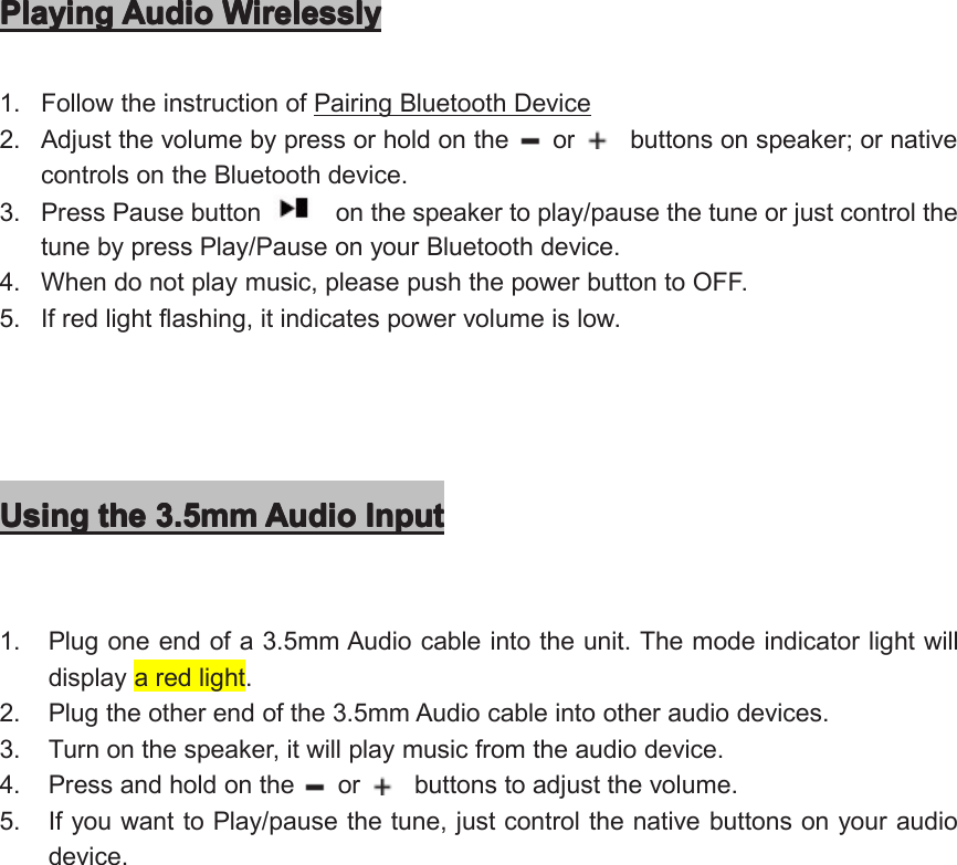 Page 5 of Wonders Technology SP58040 Bluetooth Speaker User Manual Product  diagram