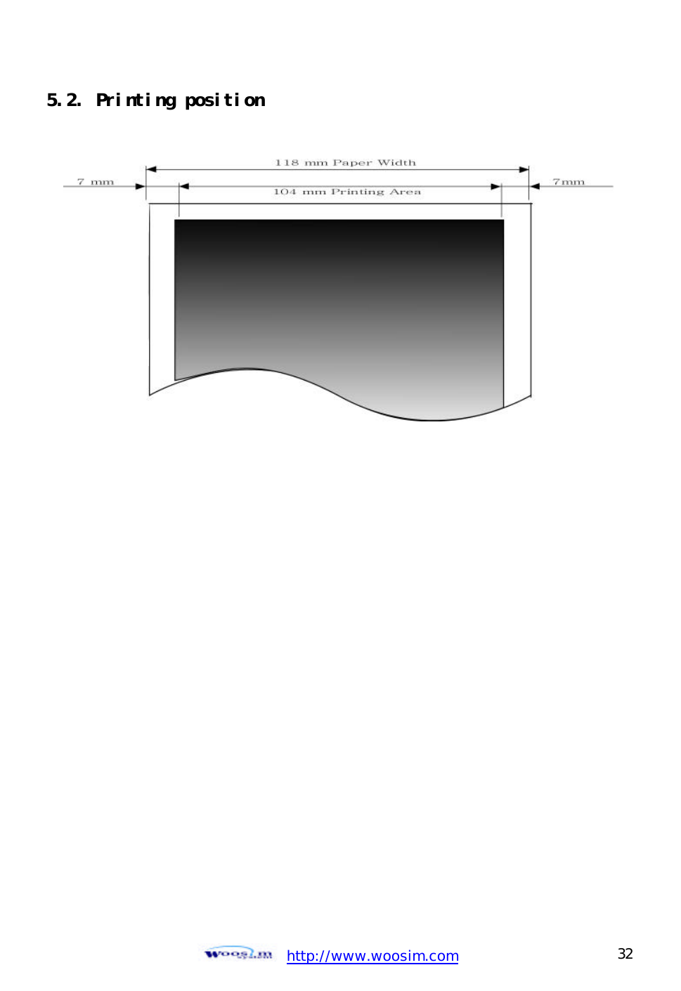  http://www.woosim.com 32 5.2. Printing position                               