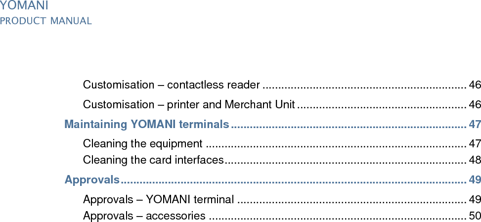 YOMANIPRODUCT MANUALiv – empty for double-sided printing –  pManual_ymnTOC.fm