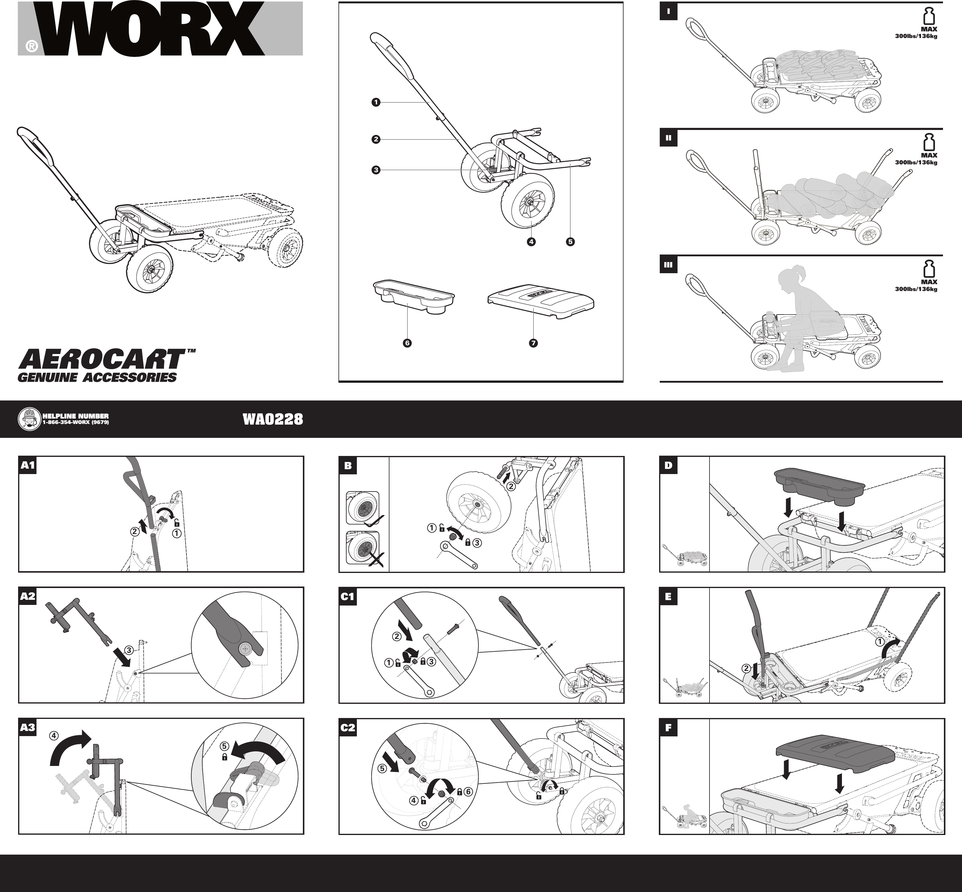 Worx Tools Aerocart Wagon Wa0228 Users Manual