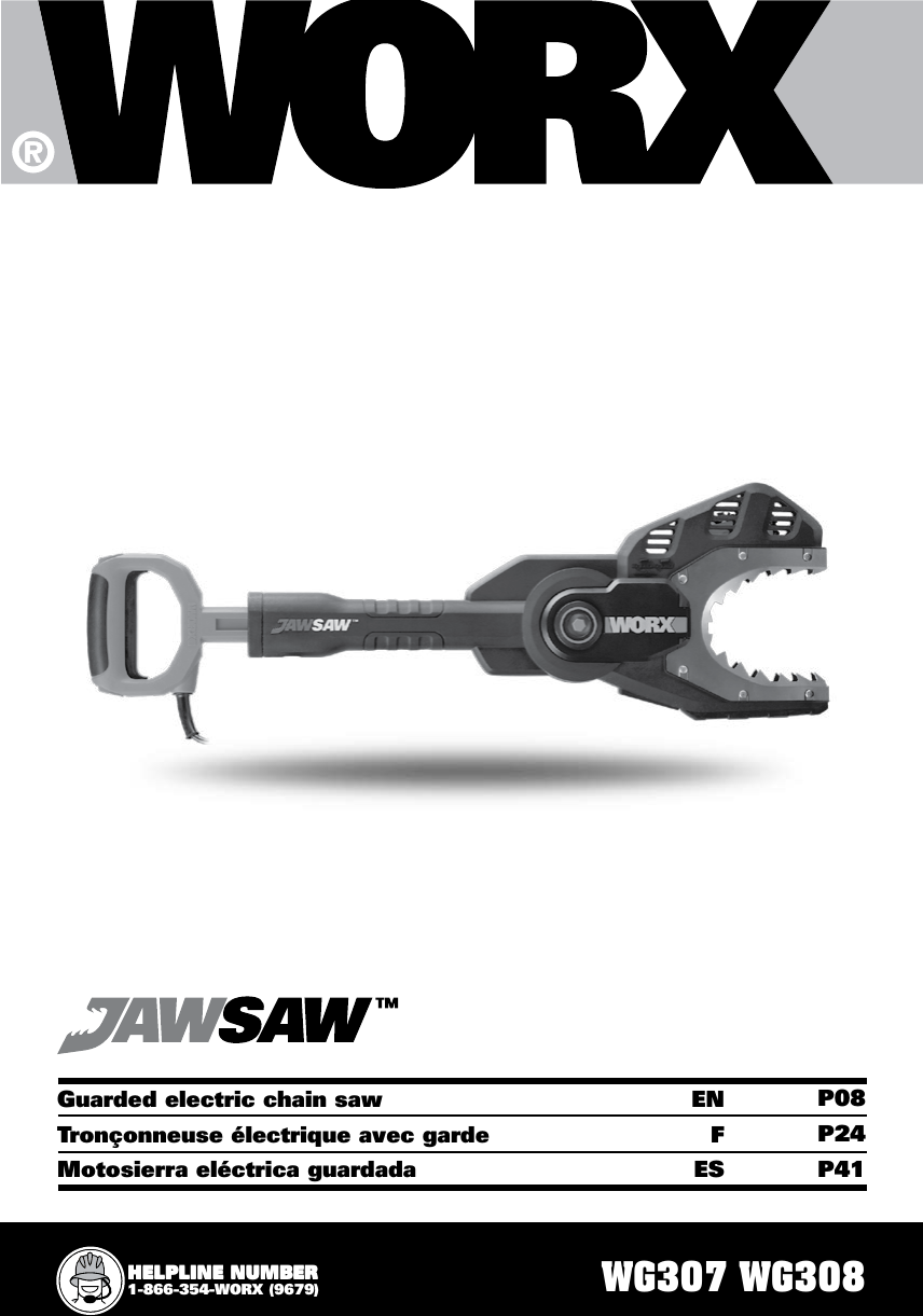 Worx Tools Jawsaw Wg308 Users Manual