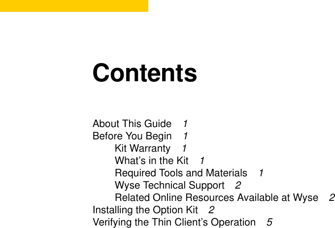 Page 5 of 12 - Wyse Wyse-V90L-Le-Users-Manual- Installation Guide  Wyse-v90l-le-users-manual