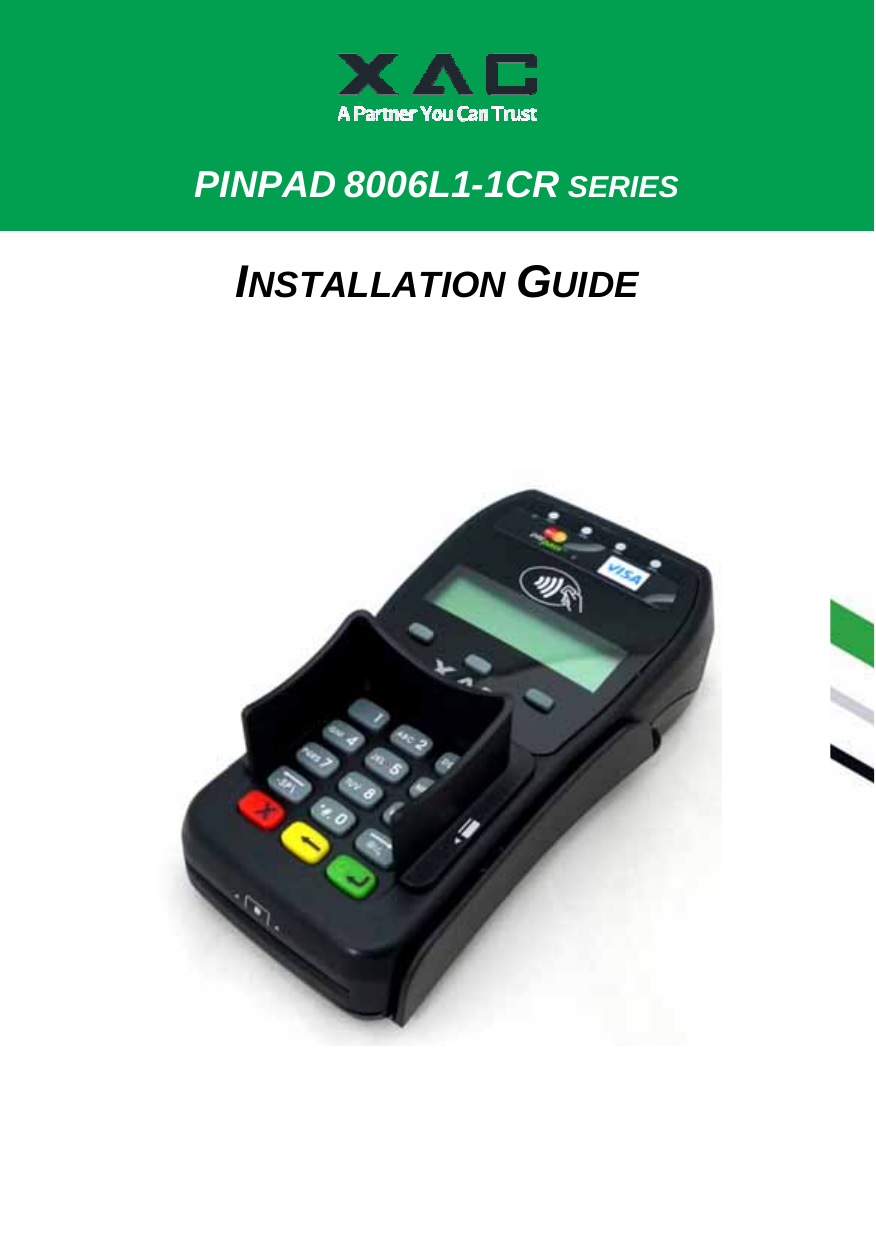    PINPAD 8006L1-1CR SERIES INSTALLATION GUIDE 