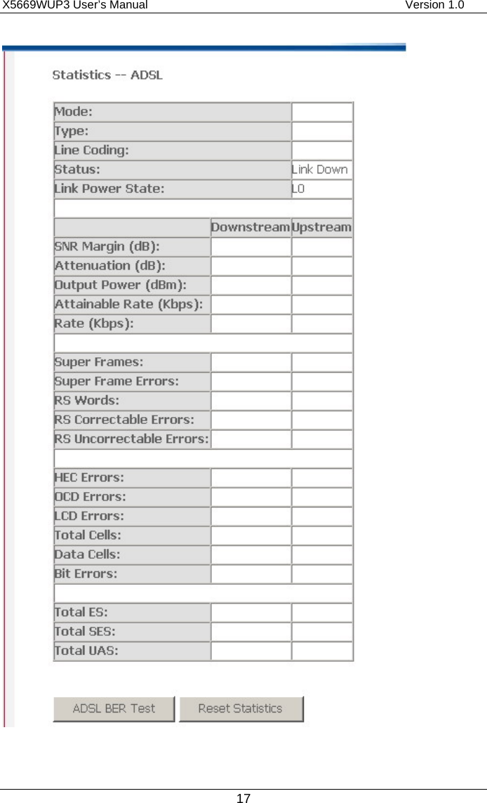 X5669WUP3 User’s Manual                                            Version 1.0 17    