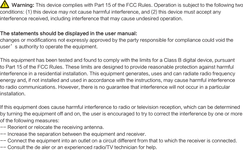 8BSOJOH5IJTEFWJDFDPNQMJFTXJUI1BSUPGUIF'$$3VMFT0QFSBUJPOJTTVCKFDUUPUIFGPMMPXJOHUXPDPOEJUJPOTUIJTEFWJDFNBZOPUDBVTFIBSNGVMJOUFSGFSFODFBOEUIJTEFWJDFNVTUBDDFQUBOZJOUFSGFSFODFSFDFJWFEJODMVEJOHJOUFSGFSFODFUIBUNBZDBVTFVOEFTJSFEPQFSBUJPO5IFTUBUFNFOUTTIPVMECFEJTQMBZFEJOUIFVTFSNBOVBMDIBOHFTPSNPEJGJDBUJPOTOPUFYQSFTTMZBQQSPWFECZUIFQBSUZSFTQPOTJCMFGPSDPNQMJBODFDPVMEWPJEUIFVTFSăTBVUIPSJUZUPPQFSBUFUIFFRVJQNFOU5IJTFRVJQNFOUIBTCFFOUFTUFEBOEGPVOEUPDPNQMZXJUIUIFMJNJUTGPSB$MBTT#EJHJUBMEFWJDFQVSTVBOUUP1BSUPGUIF'$$3VMFT5IFTFMJNJUTBSFEFTJHOFEUPQSPWJEFSFBTPOBCMFQSPUFDUJPOBHBJOTUIBSNGVMJOUFSGFSFODFJOBSFTJEFOUJBMJOTUBMMBUJPO5IJTFRVJQNFOUHFOFSBUFTVTFTBOEDBOSBEJBUFSBEJPGSFRVFODZFOFSHZBOEJGOPUJOTUBMMFEBOEVTFEJOBDDPSEBODFXJUIUIFJOTUSVDUJPOTNBZDBVTFIBSNGVMJOUFSGFSFODFUPSBEJPDPNNVOJDBUJPOT)PXFWFSUIFSFJTOPHVBSBOUFFUIBUJOUFSGFSFODFXJMMOPUPDDVSJOBQBSUJDVMBSJOTUBMMBUJPO*GUIJTFRVJQNFOUEPFTDBVTFIBSNGVMJOUFSGFSFODFUPSBEJPPSUFMFWJTJPOSFDFQUJPOXIJDIDBOCFEFUFSNJOFECZUVSOJOHUIFFRVJQNFOUPGGBOEPOUIFVTFSJTFODPVSBHFEUPUSZUPDPSSFDUUIFJOUFSGFSFODFCZPOFPSNPSFPGUIFGPMMPXJOHNFBTVSFT3FPSJFOUPSSFMPDBUFUIFSFDFJWJOHBOUFOOB*ODSFBTFUIFTFQBSBUJPOCFUXFFOUIFFRVJQNFOUBOESFDFJWFS$POOFDUUIFFRVJQNFOUJOUPBOPVUMFUPOBDJSDVJUEJGGFSFOUGSPNUIBUUPXIJDIUIFSFDFJWFSJTDPOOFDUFE$POTVMUUIFEFBMFSPSBOFYQFSJFODFESBEJP57UFDIOJDJBOGPSIFMQ