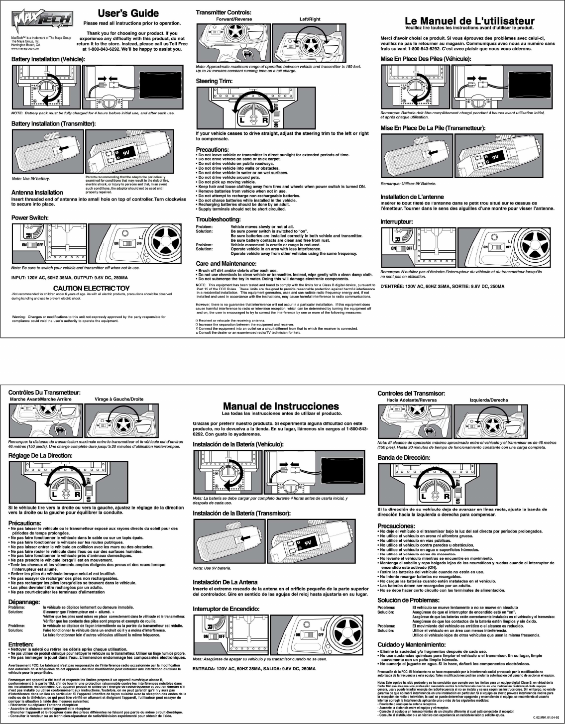 Xq Arts Toys Xq M19tx49 1 10 R C Toys User Manual Manual