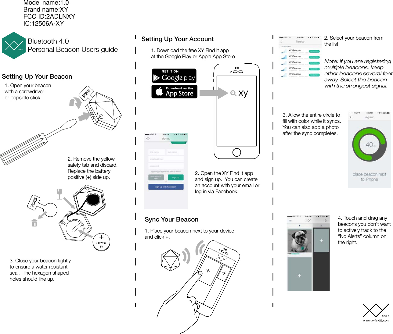 Xy The Findables Xy Xy Find It Bluetooth Tracker User Manual Xyusersmanual