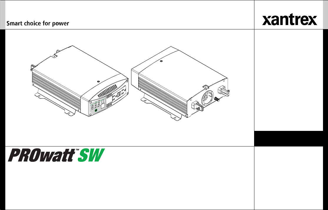 Xantrex Prowatt Sw 1000 Users Manual Inverter NA