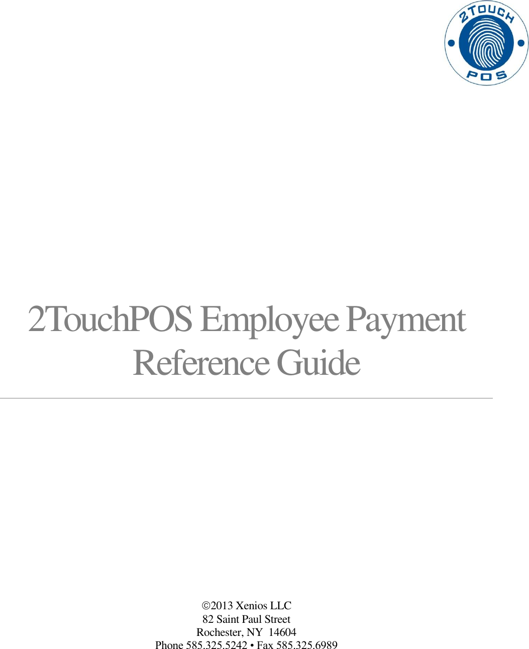 Page 1 of 4 - 2Touch POS Employee Payment Report Reference Guide