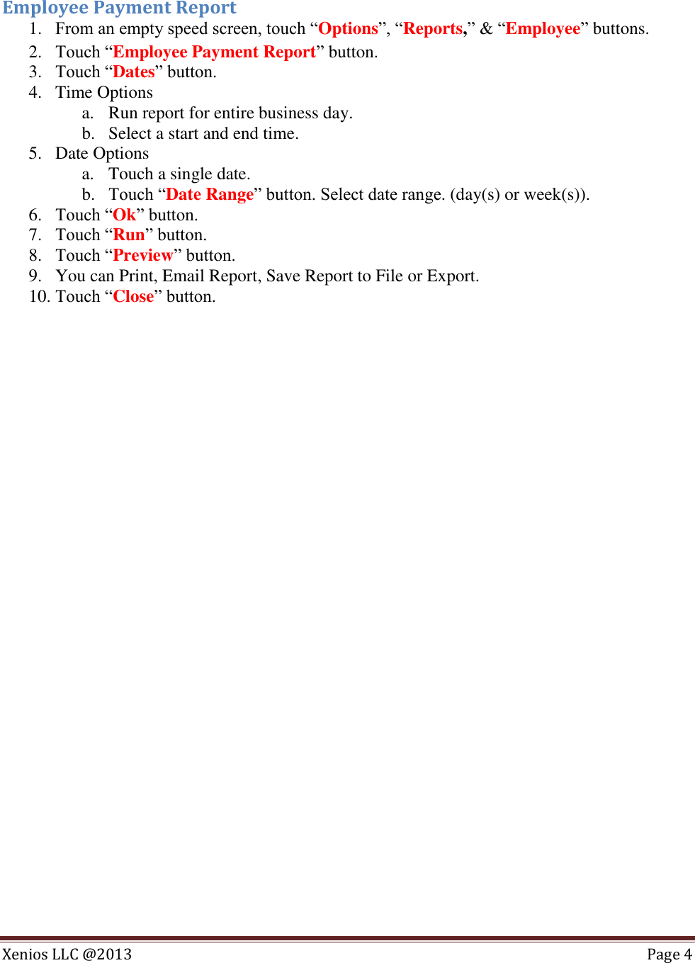 Page 4 of 4 - 2Touch POS Employee Payment Report Reference Guide