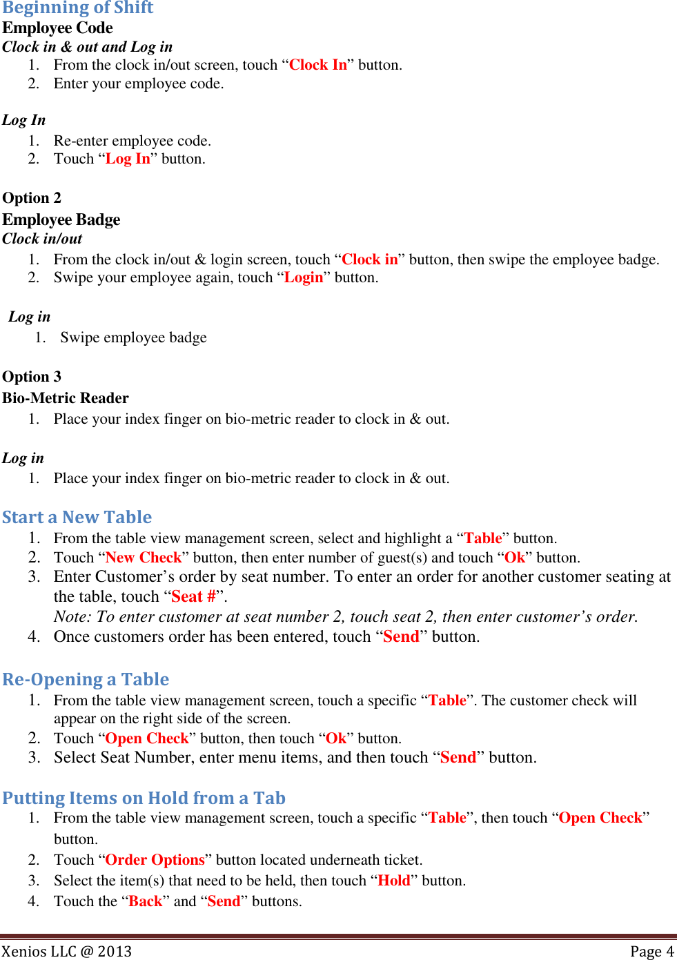 Page 4 of 8 - Table Management Quick Reference X