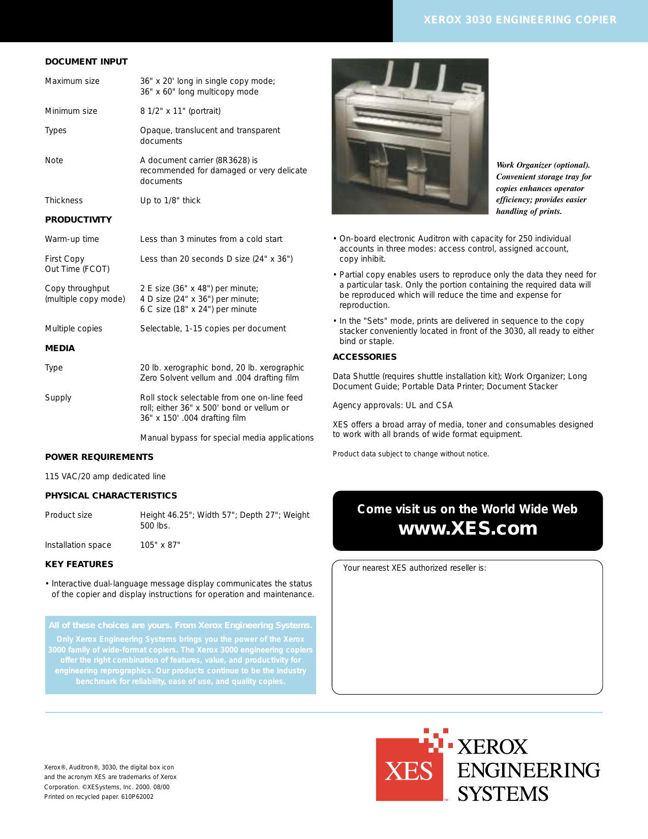 Page 2 of 2 - Xerox Xerox-3030-Users-Manual- 3030 Engineering Copier Product Brochure (PDF, 50 KB)  Xerox-3030-users-manual