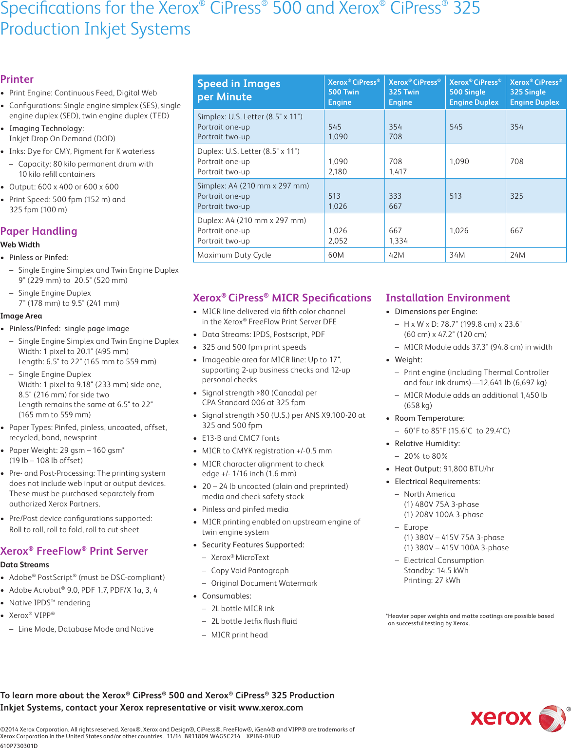 Page 12 of 12 - Xerox Xerox-Cipress-325-Cipress-500-Brochure-  Xerox-cipress-325-cipress-500-brochure