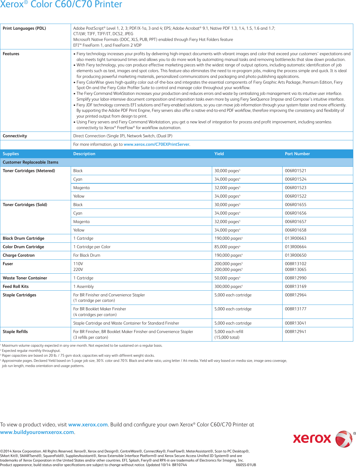 Page 11 of 11 - Xerox Xerox-Color-C60-C70-Specifications- Color C60/C70  Xerox-color-c60-c70-specifications