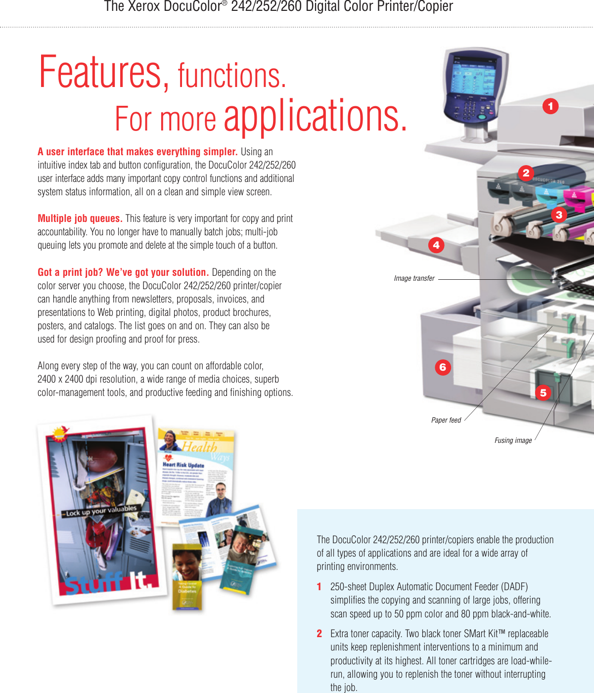 Page 4 of 8 - Xerox Xerox-Docucolor-242-Users-Manual- DocuColor 242/252/260 Brochure  Xerox-docucolor-242-users-manual