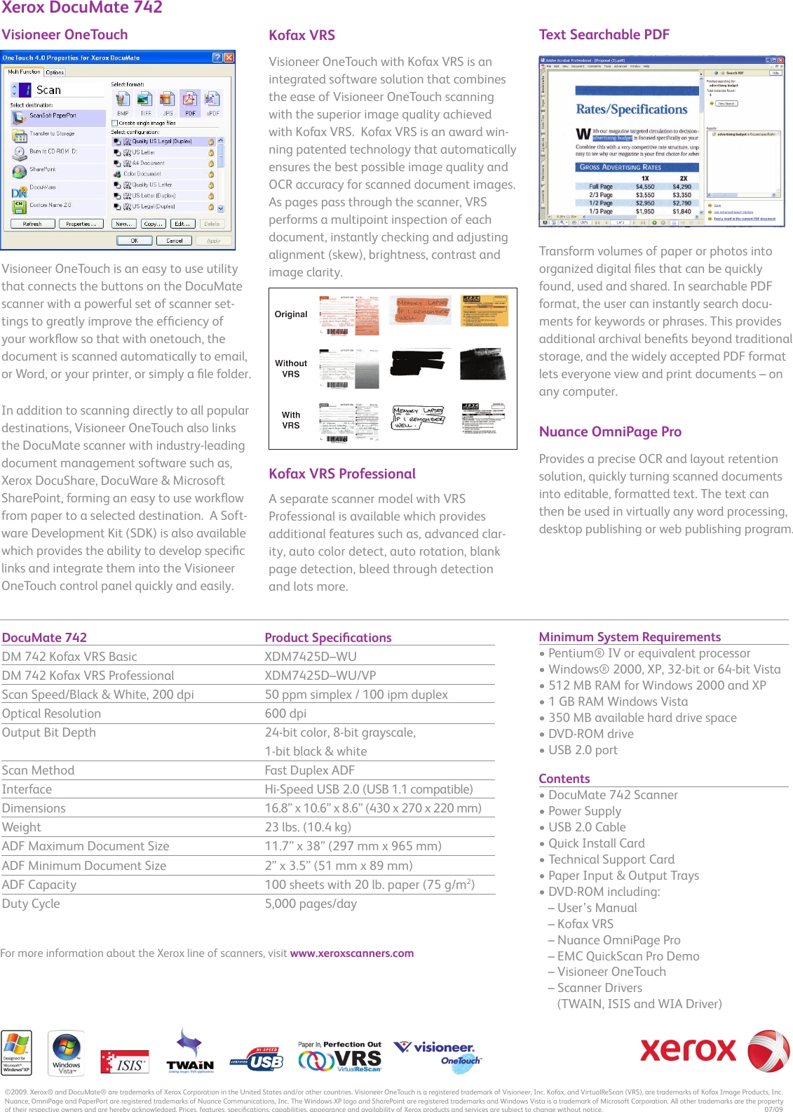 Page 2 of 2 - Xerox Xerox-Documate-742-Users-Manual-  Xerox-documate-742-users-manual