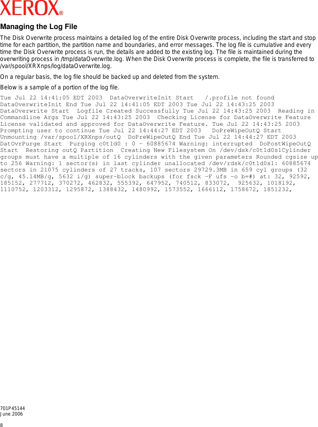 Page 8 of 8 - Xerox Xerox-Docutech-128-Highlight-Color-Installation-Guide- Dear XPPS Customer  Xerox-docutech-128-highlight-color-installation-guide