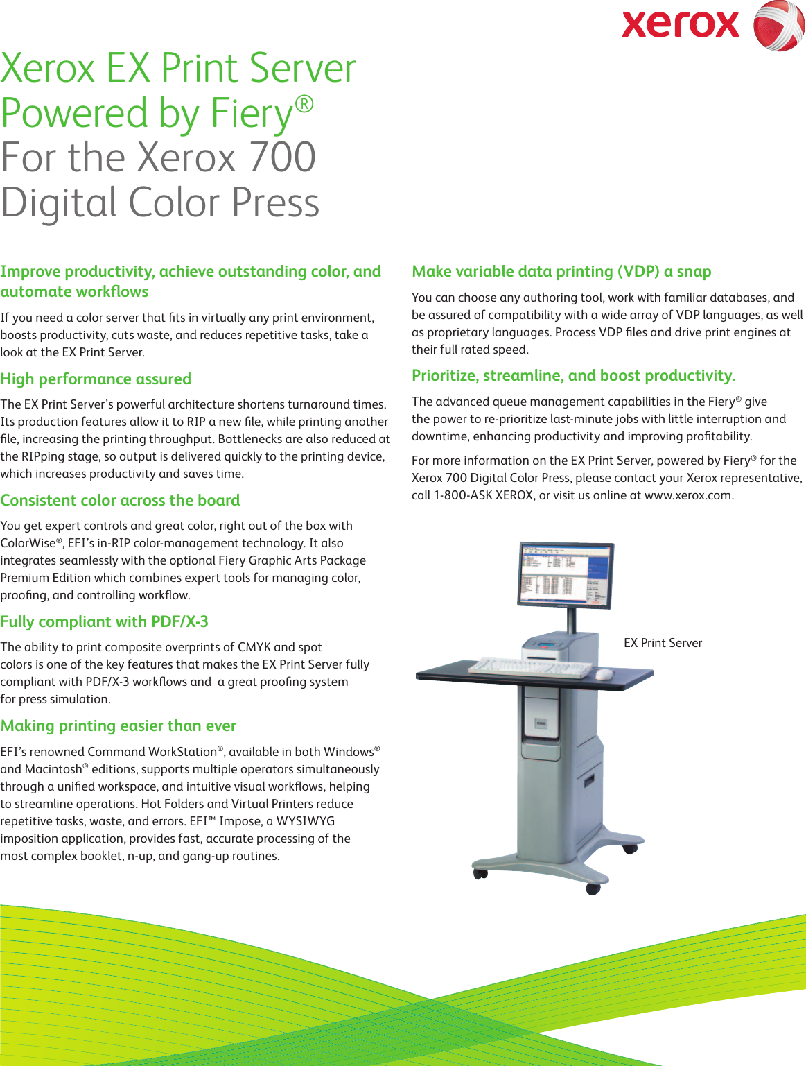 Page 1 of 2 - Xerox Xerox-Fiery-Ex700-Users-Manual- Specifications - EX Print Server Powered By Fiery® For The 700 Digital Color Press (PDF, 1.1 MB)  Xerox-fiery-ex700-users-manual