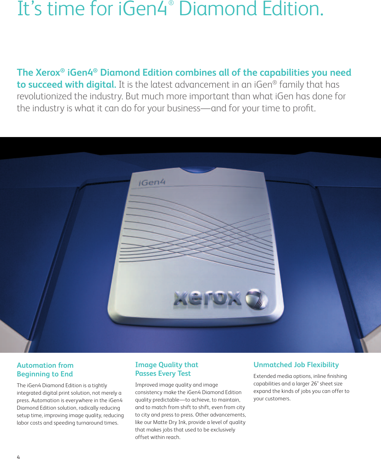 Page 4 of 12 - Xerox Xerox-Igen4-Diamond-Edition-Brochure-  Xerox-igen4-diamond-edition-brochure
