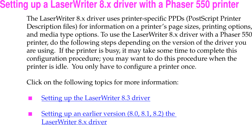 Xerox Laserwriter 8 X Users Manual