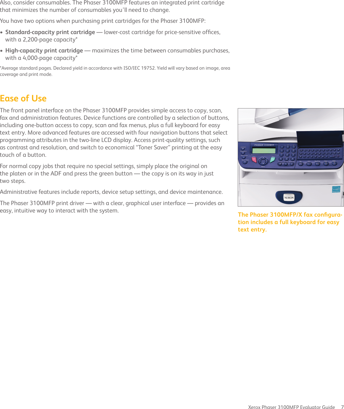 Xerox Phaser 3100mfp Users Manual Evaluator Guide