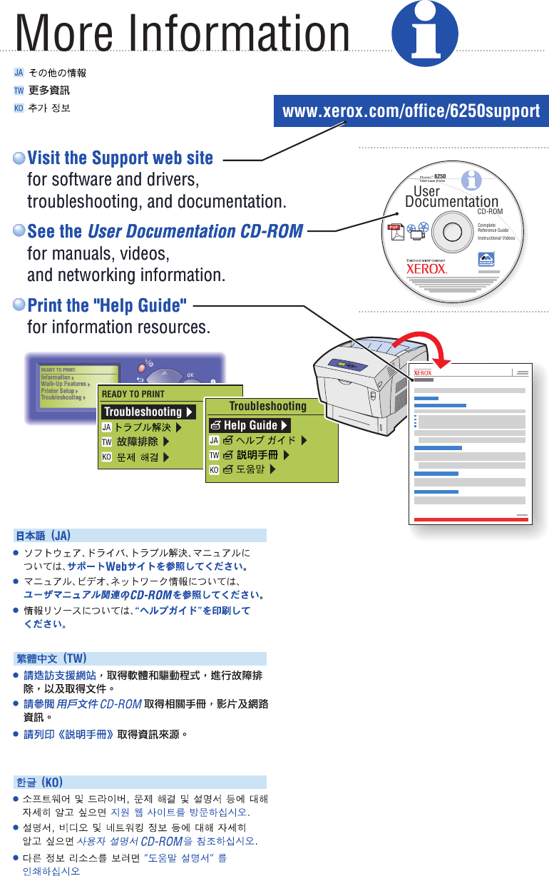 Page 10 of 10 - Xerox Xerox-Phaser-6250-Users-Manual- Phaser 6250 Color Laser Printer Quick Reference Guide  Xerox-phaser-6250-users-manual